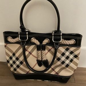 Nova Check White Nautical Rope Tote/Purse